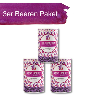 3er Paket Aronia Naschbeeren, je 150g